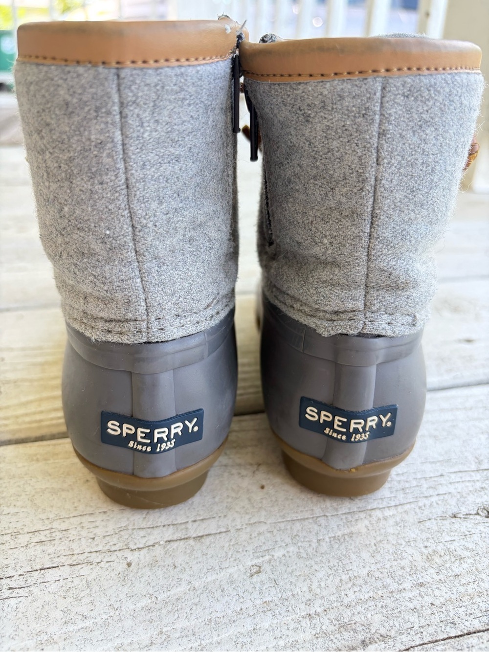 Sperry‎ Girls Saltwater Embossed Wool Duck Boots - Size 1 - Picture 7 of 10